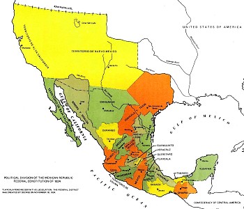 Map of Mexico, 1824