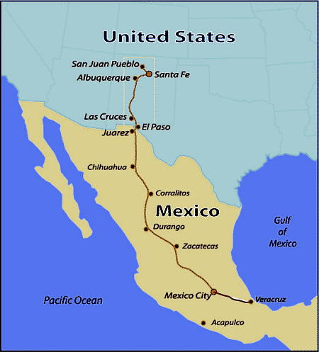 Map of Camino Real