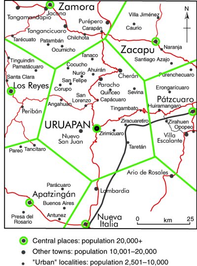 The application of central place theory to Uruapan, Michoacán 