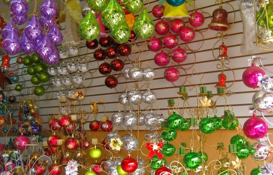 Christmas ornaments in Chignahuapan