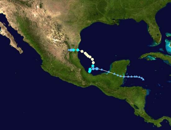 Track of Hurricane Ingrid
