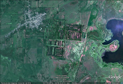 Google Earth image of camellones chontales