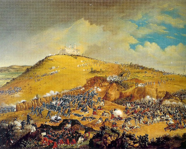Painting of Battle of Puebla