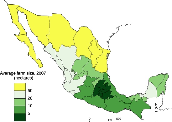The Pattern Of Farm Sizes In Mexico Is There A North south Divide 