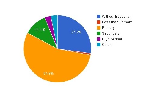 Educational level of farmers in Mexico, 2007