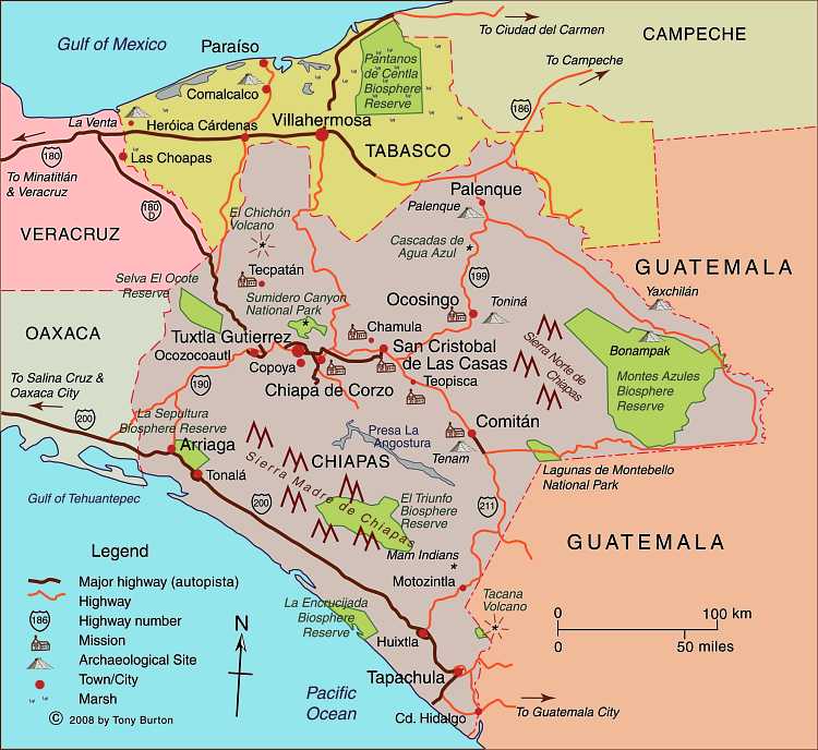 Map Of Chiapas State Mexico Chiapas Map And Index Page | Geo-Mexico, The Geography Of Mexico