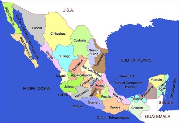 Basic Map Of Mexico Geo Mexico The Geography Of Mexico