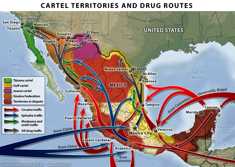 The Geography Of Drug Trafficking In Mexico Geo Mexico The Geography