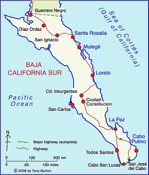 Baja California Sur Map