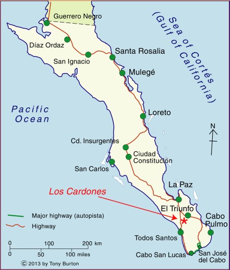 Location of Los Cardones mining project. Credit: Tony Burton/Geo-Mexico