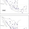 The spatial diffusion of Banamex branches across Mexico prior to 1960